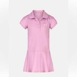 🌸 Under Armour Kids Pink Polo Dress Size 6 🩷
